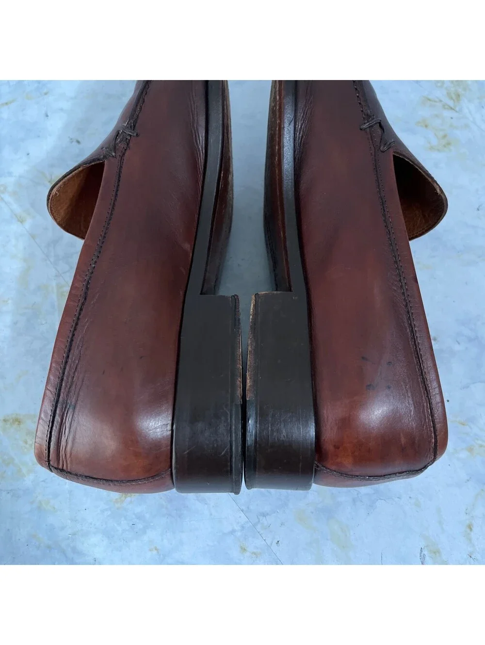 John Varvatos Italy Men's Size 10 Dress Shoes Brown Leather Moc Toe Loafers